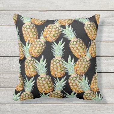 summer aloha hawaiian tropical fruit pineapple outdoor pillow