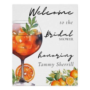 Summer Aperol Spritz Orange Modern  Poster