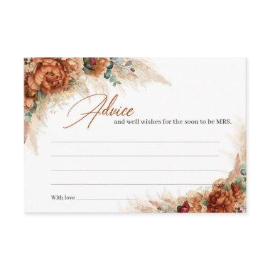 Summer beach pampas grass terracotta floral Advice Enclosure Invitations