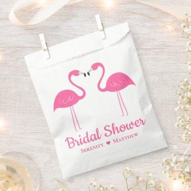 Summer Beach Tropical Pink Flamingo Bridal Shower Favor Bag