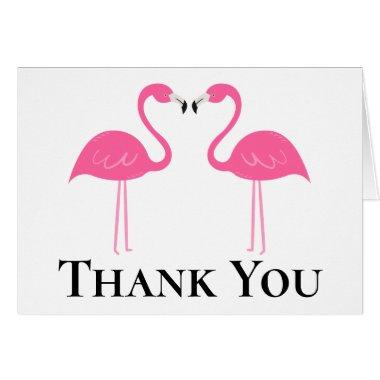 Summer Beach Wedding Pink Flamingo Thank You