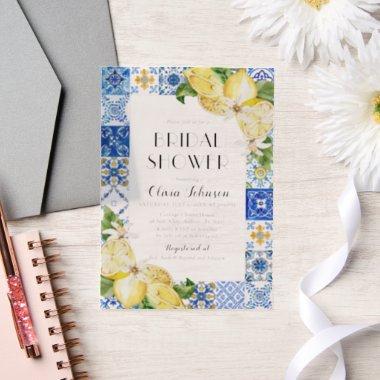 Summer Blue Tiles Lemon Italian  Vellum