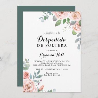 Summer Breeze Floral Spanish Bridal Shower Invitations
