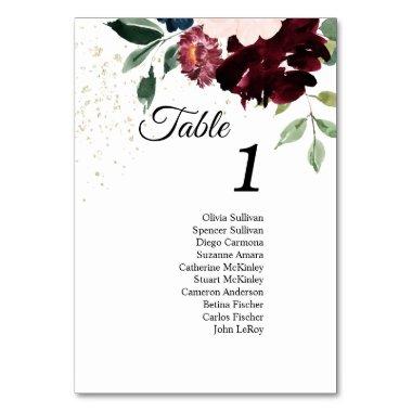 Summer Celebration Table Numbers Sign with Guests