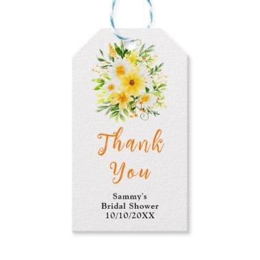 Summer Daisies Floral  Thank You Gift Tags
