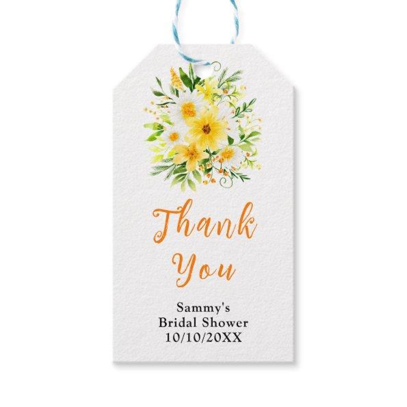 Summer Daisies Floral  Thank You Gift Tags