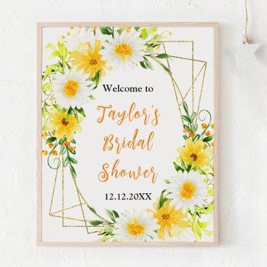 Summer Daisies Floral  Welcome Sign