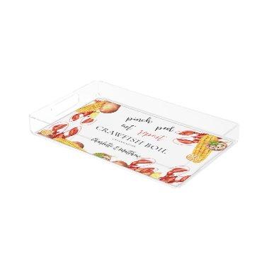 Summer Engagement Party Crawfish Boil Seafood Acrylic Tray