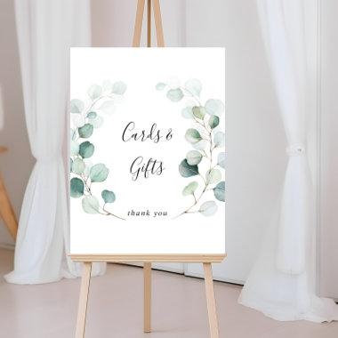 Summer Green Eucalyptus Invitations and Gifts Sign