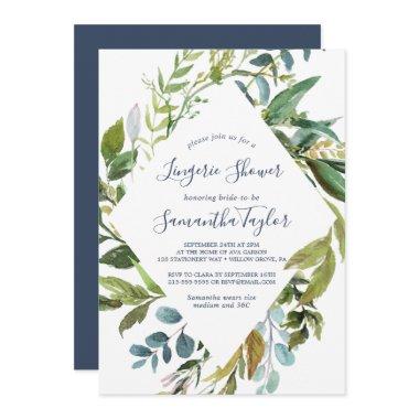Summer Greenery Diamond Wreath Lingerie Shower