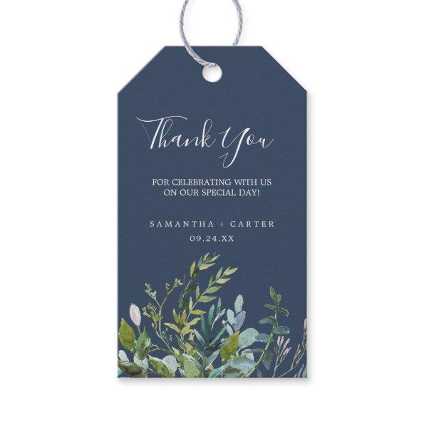 Summer Greenery | Navy Thank You Favor Gift Tags