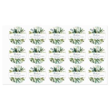 Summer Greenery Thank You Favor Labels