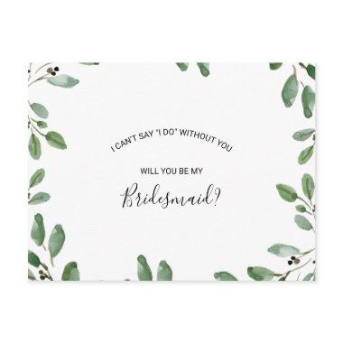 Summer Greenery Tropical Eucalyptus Bridesmaid Invitation Post