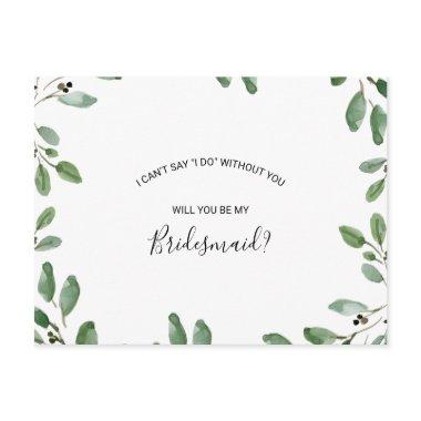 Summer Greenery Tropical Eucalyptus Bridesmaid Invitation PostInvitations