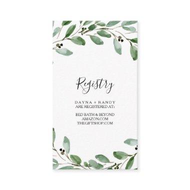 Summer Greenery Tropical Eucalyptus Gift Registry Enclosure