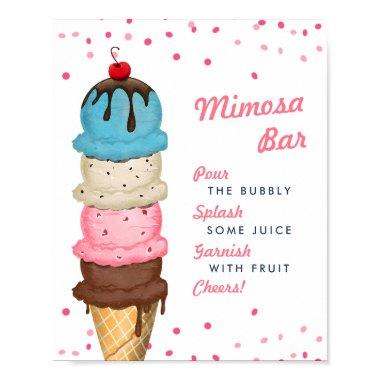 Summer Ice Cream Mimosa Bar  Poster