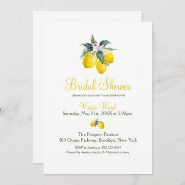 Summer Lemon Bridal Shower Invitations
