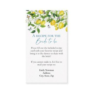 Summer Lemon  | Recipe Request Enclosure