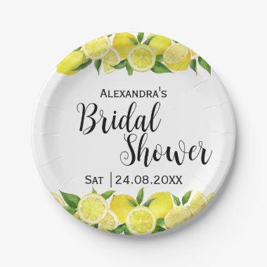 Summer Lemon Citrus  Yellow Vibrant Paper Plates