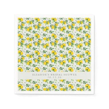 Summer Lemon Fruit Pattern Custom  Napkins