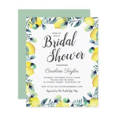 Summer Lemons & Eucalyptus Bright Bridal Shower