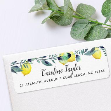 Summer Lemons & Eucalyptus Bright Bridal Shower Label
