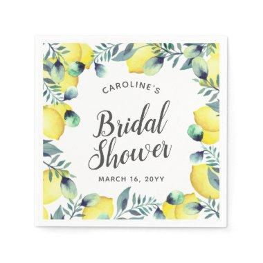 Summer Lemons & Eucalyptus Bright  Napkins
