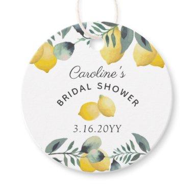 Summer Lemons Greenery Bridal Shower Thank You Favor Tags