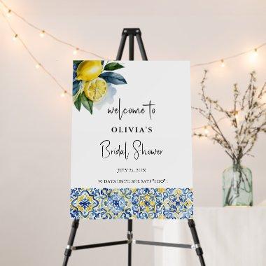 Summer Lemons mediterranean  welcome Foam Board