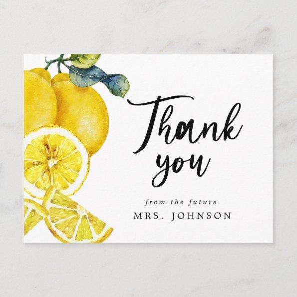 Summer Lemons Thank You Bridal Shower PostInvitations