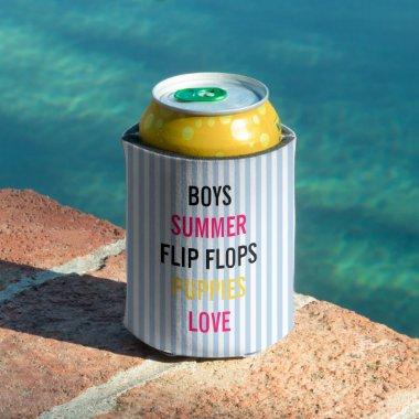 Summer Lovin Fiesta Bridal Party Personalized Can Cooler