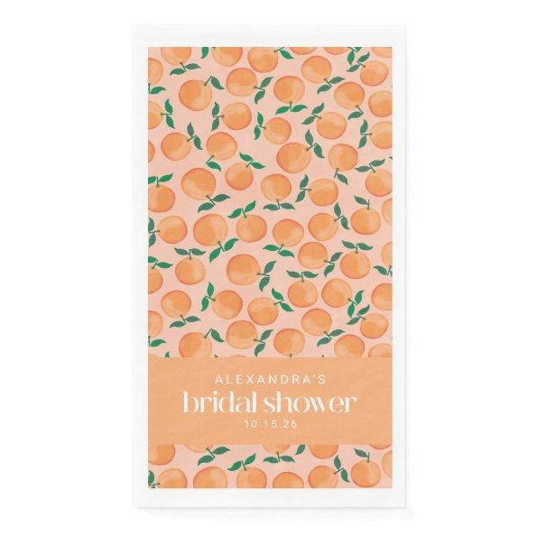 Summer Oranges Fruit Pink  Custom Paper Guest Towels