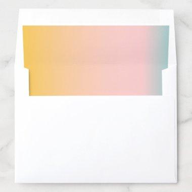 Summer Pastel Gradient | Cute Bridal Shower Envelope Liner