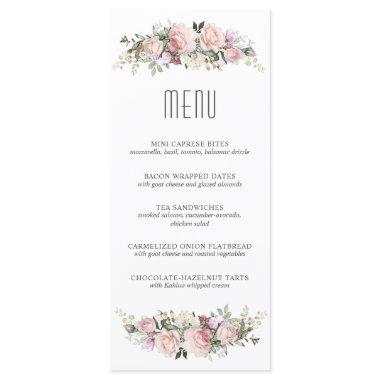 Summer Roses Floral Luncheon or Shower Menu