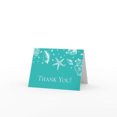 Summer Sea Shells You Note Thank You
