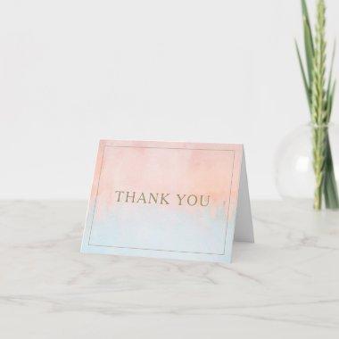 Summer Sunset Watercolor Thank You Invitations