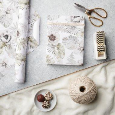 Summer Tropical Floral Wrapping Paper