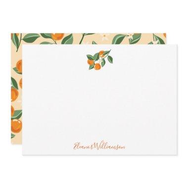 Summer Vintage Oranges Boho Nature Personalized Thank You Invitations