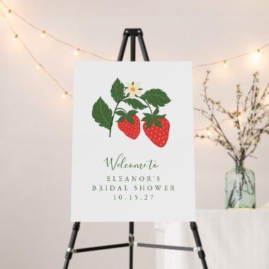 Summer Vintage Pink Strawberry Boho Bridal Shower Foam Board