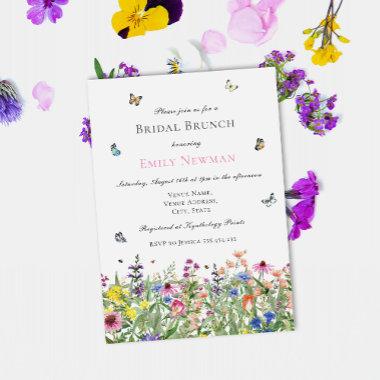 Summer Watercolor Bridal Brunch Invitations