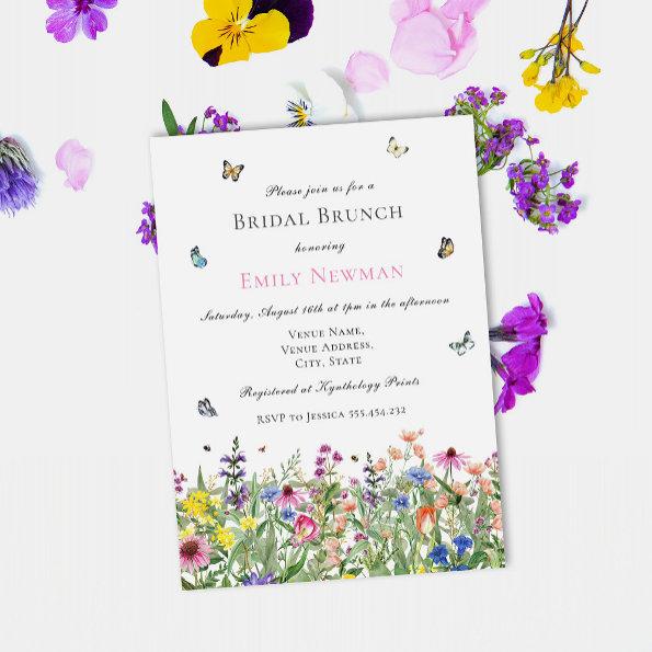 Summer Watercolor Bridal Brunch Invitations