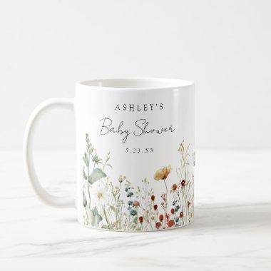 Summer Wildflower Field Baby Shower Favor Coffee Mug