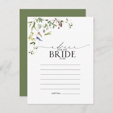 Summer Wildflower Watercolor Advice To The Bride PostInvitations