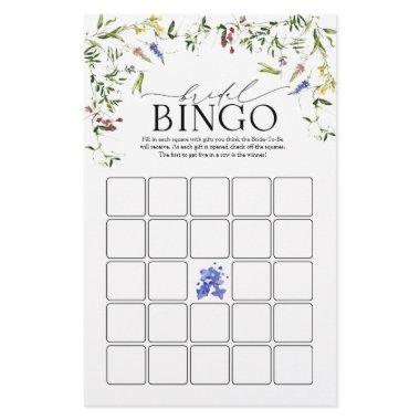 Summer Wildflower Watercolor Bridal Bingo Game