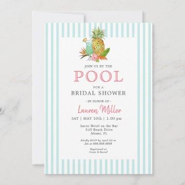 Summery Tropical drinks shower Invitations