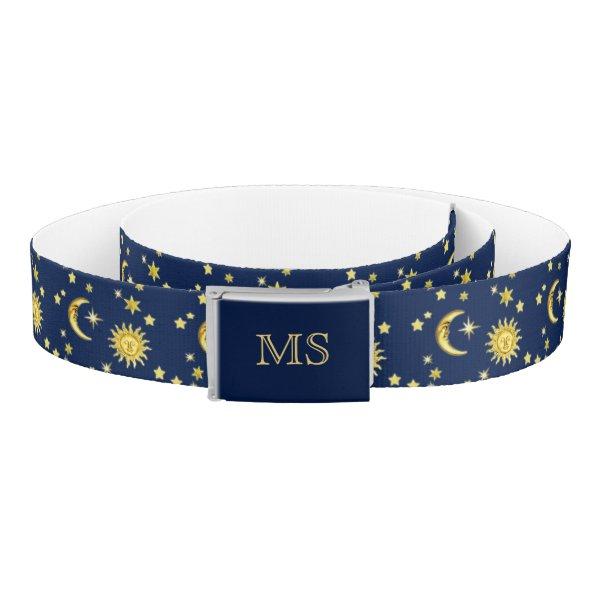 Sun, Moon & Stars Belt with your Initials