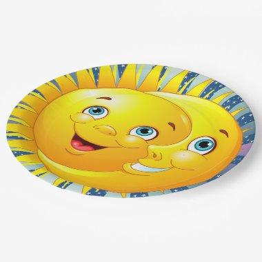 Sun Moon Stars Party Goods Paper Plate