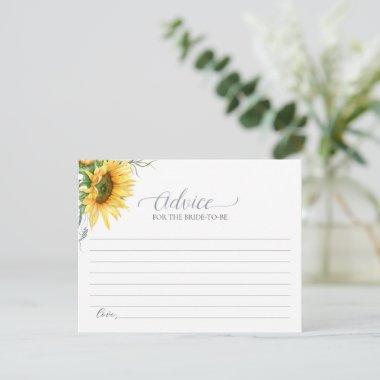 Sunflower Advice For The Bride-To-Be Invitations