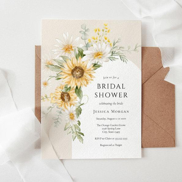 Sunflower and Daisy Bridal Shower Invitations