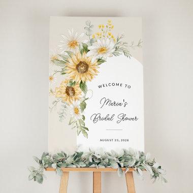 Sunflower and Daisy Bridal Shower Welcome Foam Board